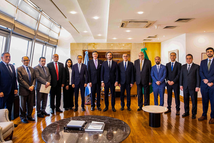 Reunión del Canciller Argentino, Santiago Cafiero, con los embajadores árabes | Noviembre 23, 2023 (Foto: Cancillería Argentina)