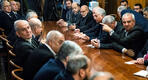 Dirigentes de Fatah y Hamas reunidos en Moscú en último encuentro similar en febrero de 2019 (Foto: Pavel Golovkin / Reuters)