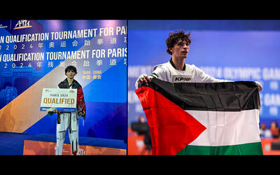 Omar Ismail fue uno de los tres palestinos que compitieron en el evento clasificatorio en China (Fotos: Comité Olímpico Palestino)