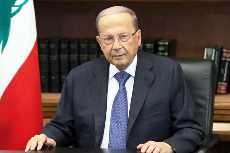 El presidente libanés Michel Aoun en Beirut, Líbano. [Presidencia de Líbano]