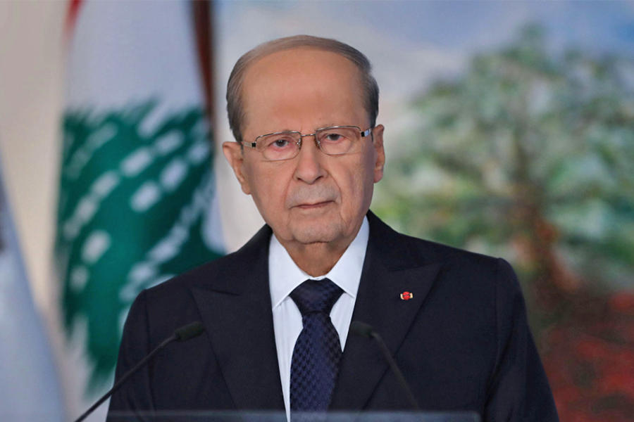 Michel Aoun, presidente del Líbano, el 30 de agosto. (Reuters)