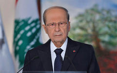 Michel Aoun, presidente del Líbano, el 30 de agosto. (Reuters)