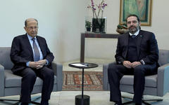 El presidente libanés, Michel Aoun y el primer ministro designado, Saad Hariri. Foto: AP.