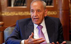 Nabih Berri, jefe parlamentario libanés. Foto: AFP.