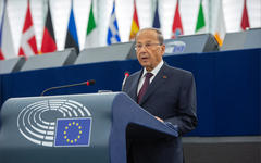 El presidente libanés Michel Aoun se dirigió a los eurodiputados en Estrasburgo este martes (Foto Unión Europea - EP 2018)