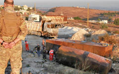 Lugar de la explosión. Foto: AP.