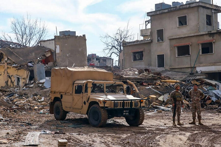 Soldados libaneses en al-Khiam, sur del Líbano | Diciembre 23, 2024 (Foto: AFP)