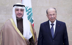 Sheikh Ahmad se reunió con el presidente del Líbano, Aoun. Foto: NNA.