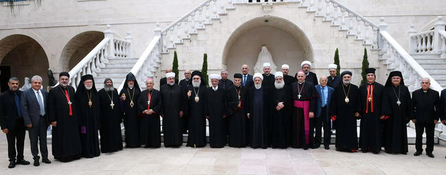 Cumbre de dignatarios religiosos islámicos y cristianos libaneses en Bkerke, Líbano | Octubre 16, 2024 (Foto: Patriarcado Maronita)