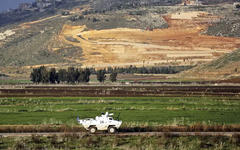 FPNUL patrulla a lo largo de la frontera entre Israel y el Líbano, diciembre, 2020. Foto: AFP.