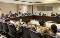 Mujeres militares participan en taller de la UNESCO