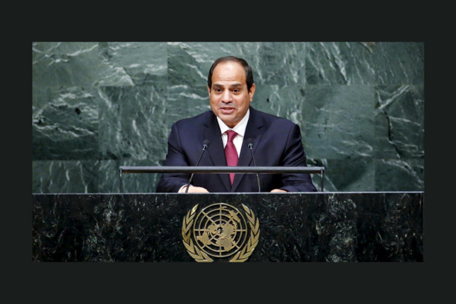 Presidente de Egipto, Abdel Fattah Al-Sisi, durante la 70a Sesión de la Asamblea General de la ONU. Septiembre, 2015 (Foto Reuters)