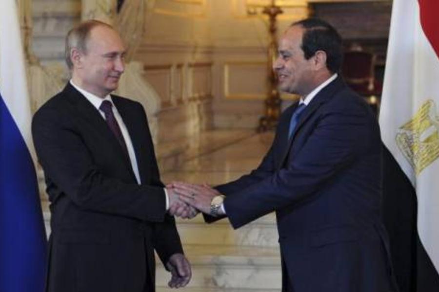 El presidente egipcio, Abdel Fatah Al Sisi junto con Vladímir Putin