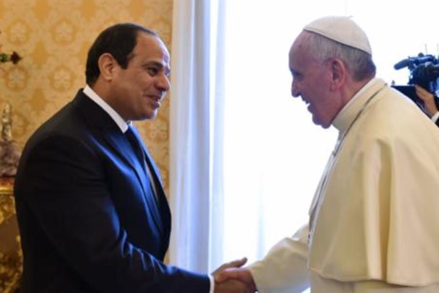 Al-Sisi en el encuentro con el  Sumo Pontifice