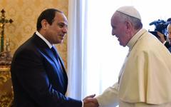 Al-Sisi en el encuentro con el  Sumo Pontifice