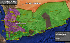 Situación bélica en Yemen |  Enero 29, 2018 - (Mapa SouthFront).