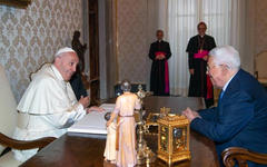 El presidente palestino Mahmoud Abbas fue recibido por el Papa Francisco en el Vaticano | Diciembre 3, 2018 (Foto ANSA)