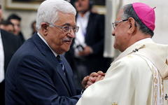 Presidente Mahmud Abbas y Patriarca Fuad Twal