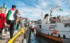 Barco Al Awda. Uno de los barcos de la flotilla que participan en la expedición Rumbo a Gaza.