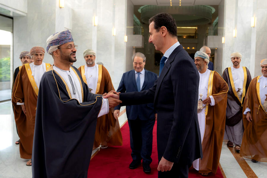 El presidente Asad recibió al Ministro de Relaciones Exteriores del Sultanato de Omán (Foto: Presidencia Siria)