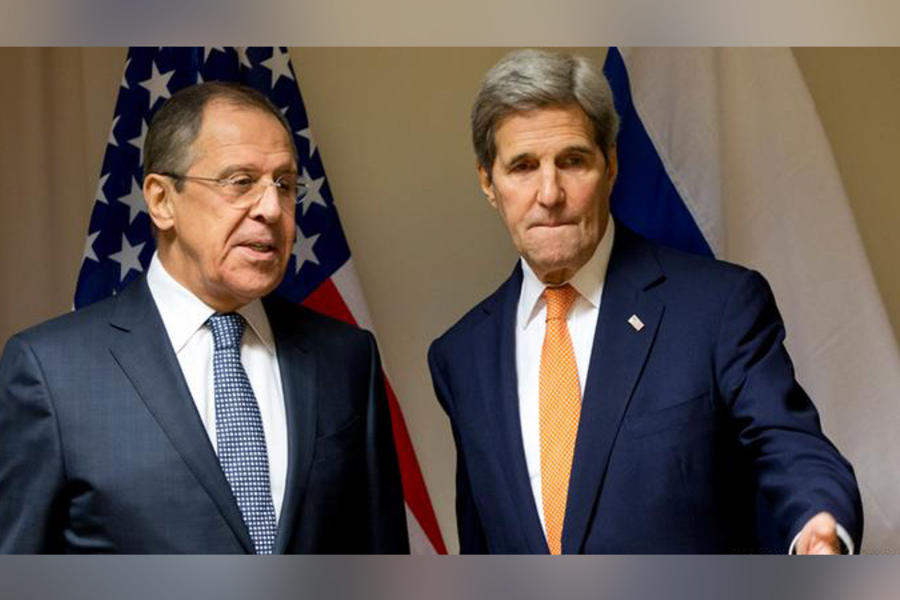 Lavrov y Kerry (Foto AFP).