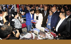 La Vicepresidenta de Siria, Najah Al Attar, inauguró este miércoles la 29º edición de la Feria Internacional del Libro en Damasco (Imágen SANA).