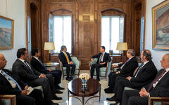 Encuentro entre el presidente Bashar al-Asad y el Jeque Abdallah bin Zayed Al Nahyan, Ministro de Relaciones Exteriores de los Emiratos Árabes Unidos | Damasco, Enero 4, 2023 (Foto: Presidencia Siria)