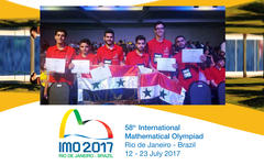 Equipo sirio en la 58º Olimpiada Internacional de Matemática. Río de Janeiro, Brasil - julio 2017 (Foto SANA).