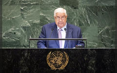 Discurso del Ministro Walid Al Moallem ante la Asamblea General de la ONU | Septiembre 29, 2018 (Foto ONU / Cia Pak)