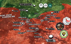 Norte de la Provincia de Hama tras proceso de liberación culminado en mayo 2017 - (Mapa SouthFront).