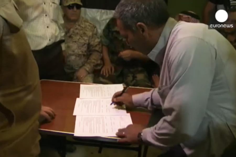 Firma de acuerdo de reconciliación (Foto EuroNews).