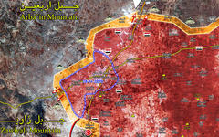 Enclave de Ma'arat al-Nu'man liberado por el Ejército Árabe Sirio | Enero 28,2020 (Mapa ISWN)