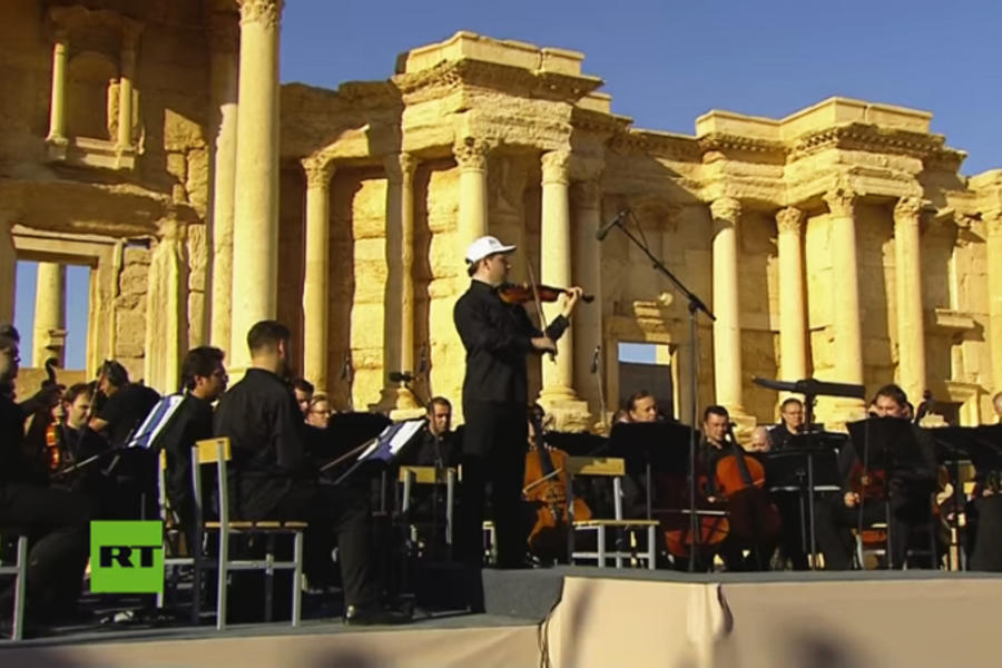 Concierto en las ruinas de Palmira, Siria. 5 de mayo de 2016 (Imagen RT).