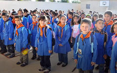 Alumnos de primaria en Siria (Foto: archivo 2019 - redes)