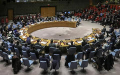 Miembros del Consejo de Seguridad de la ONU en sesión. Febrero 26, 2020 (Foto: Archivo AP / Bebeto Matthews)