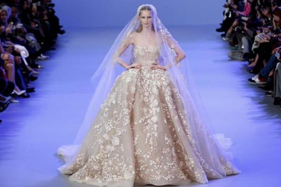 Creación de Elie Saab - Alta Costura Prim-Verano 2014. Enero 2014, Paris. (Foto AFP)