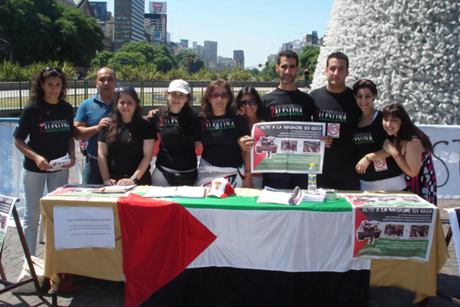 Obelisco - Mesa de Información por Gaza 2009