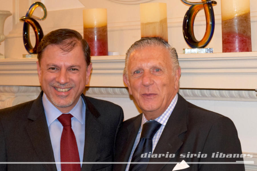 Vicecanciller Eduardo Zuain junto al presidente de la Cámara de Comercio Argentino Arabe Dr. Carlos Saad