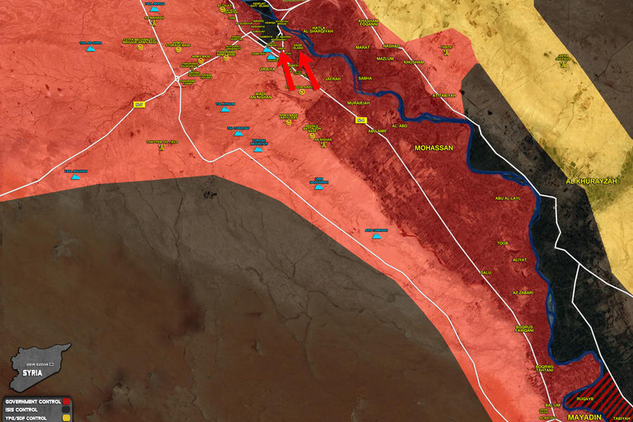 Frente de Deir Ezzor | Octubre 27, 2017 (Mapa SouthFront).