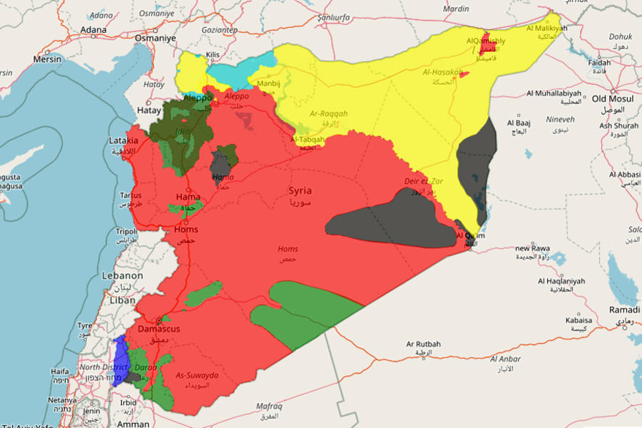 Situación bélica en Siria |  Enero 26, 2018 - (Mapa SCWMap).