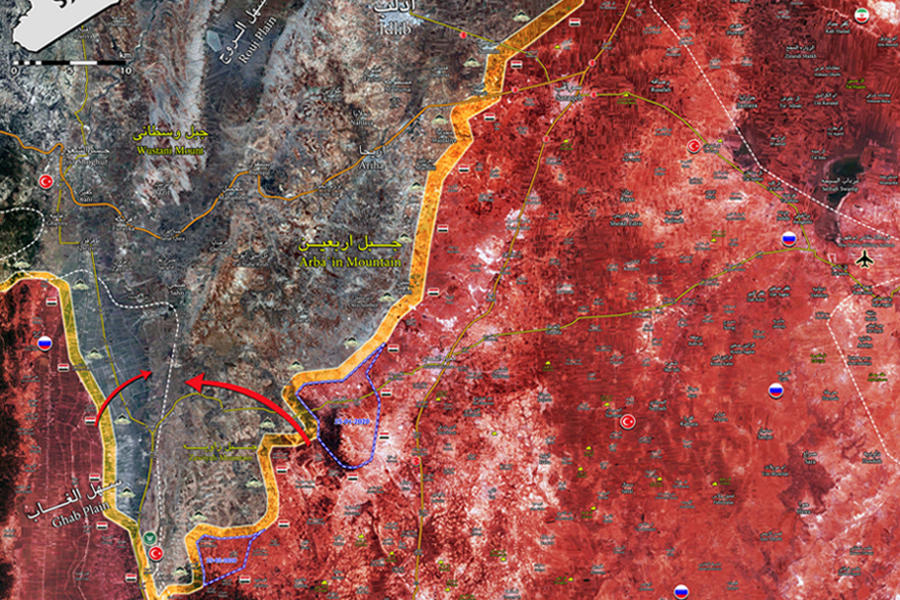 Avances del EAS en el sur de Idleb  |  Febrero 25, 2020 (Mapa ISWN)