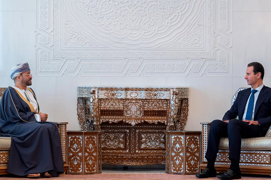 El presidente Asad recibió al Ministro de Relaciones Exteriores del Sultanato de Omán (Foto: Presidencia Siria)