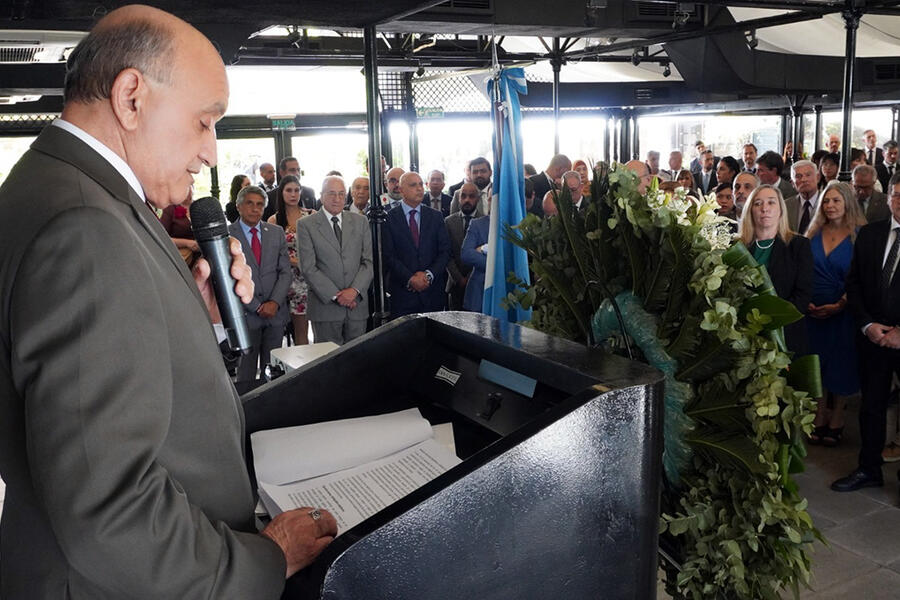 El Sr. Embajador S.E. Lotfi Sebouai ofreció su mensaje a los presentes | Buenos Aires, Noviembre 5, 2024 (Foto: Embajada de Argelia)