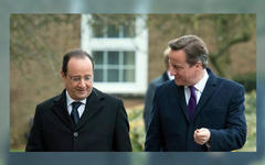 Primer Ministro británico, David Cameron y Presidente de Francia, Francois Hollande (Foto PA)