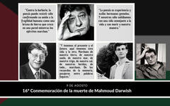 A 16 años de la siembra a la eternidad del poeta palestino Mahmoud Darwish