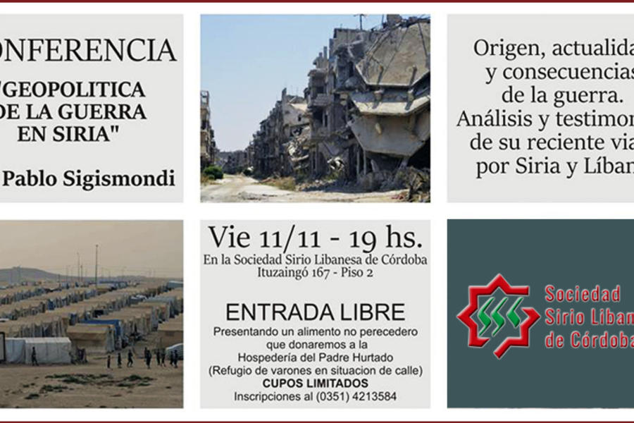 Conferencia “Geopolítica de la guerra en Siria”