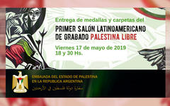 Primer Salón Latinoamericano de Grabado “Palestina libre” entregará reconocimientos