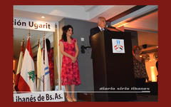 Adib Attie, Presidente del CSL de Bs. As. dando la bienvenida al evento.